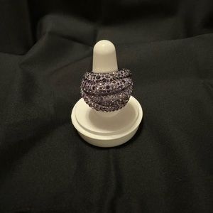 Purple Swarovski Pointiage Cocktail Ring